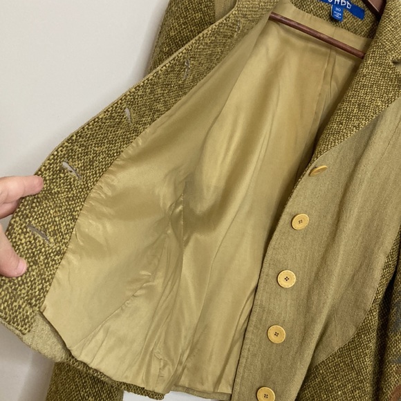 OHDD Jacket Women's 30 Small Medium Mixed Fabric Blazer Wool Metallic Artsy - Picture 8 of 12